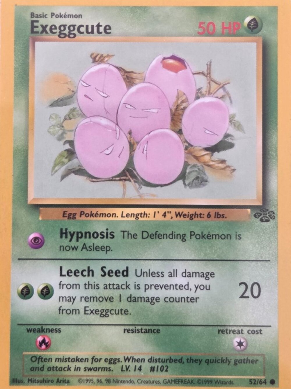 1999 POKEMON, EXEGGCUTE CARD!!!